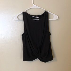 Black crop tank